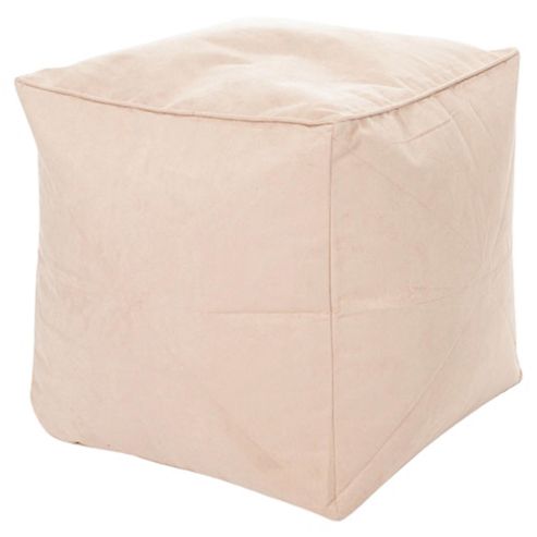 Image of Kaikoo Faux Suede Bean Bag Cube, Latte