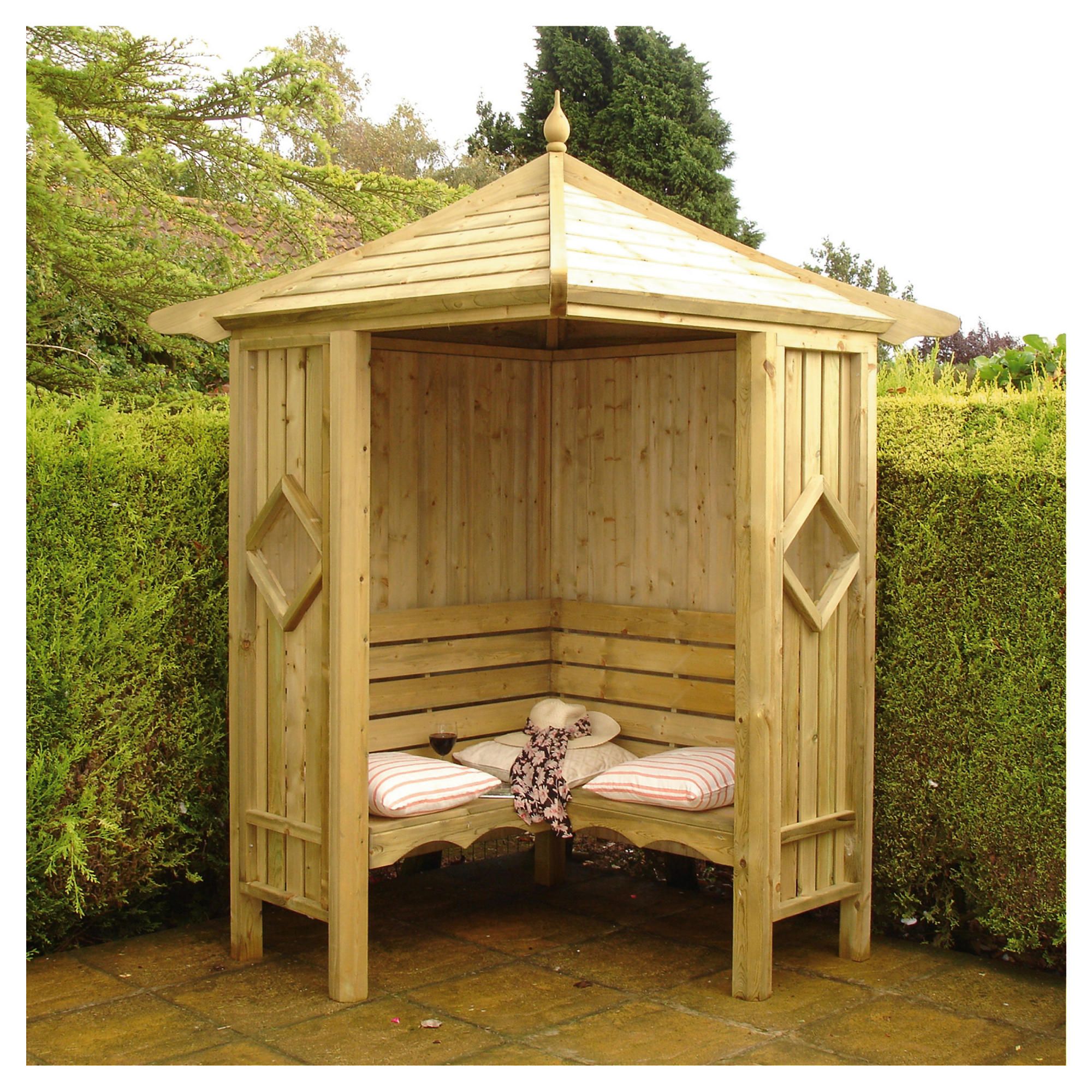 Finewood Corner Arbour 5x5 at Tesco Direct