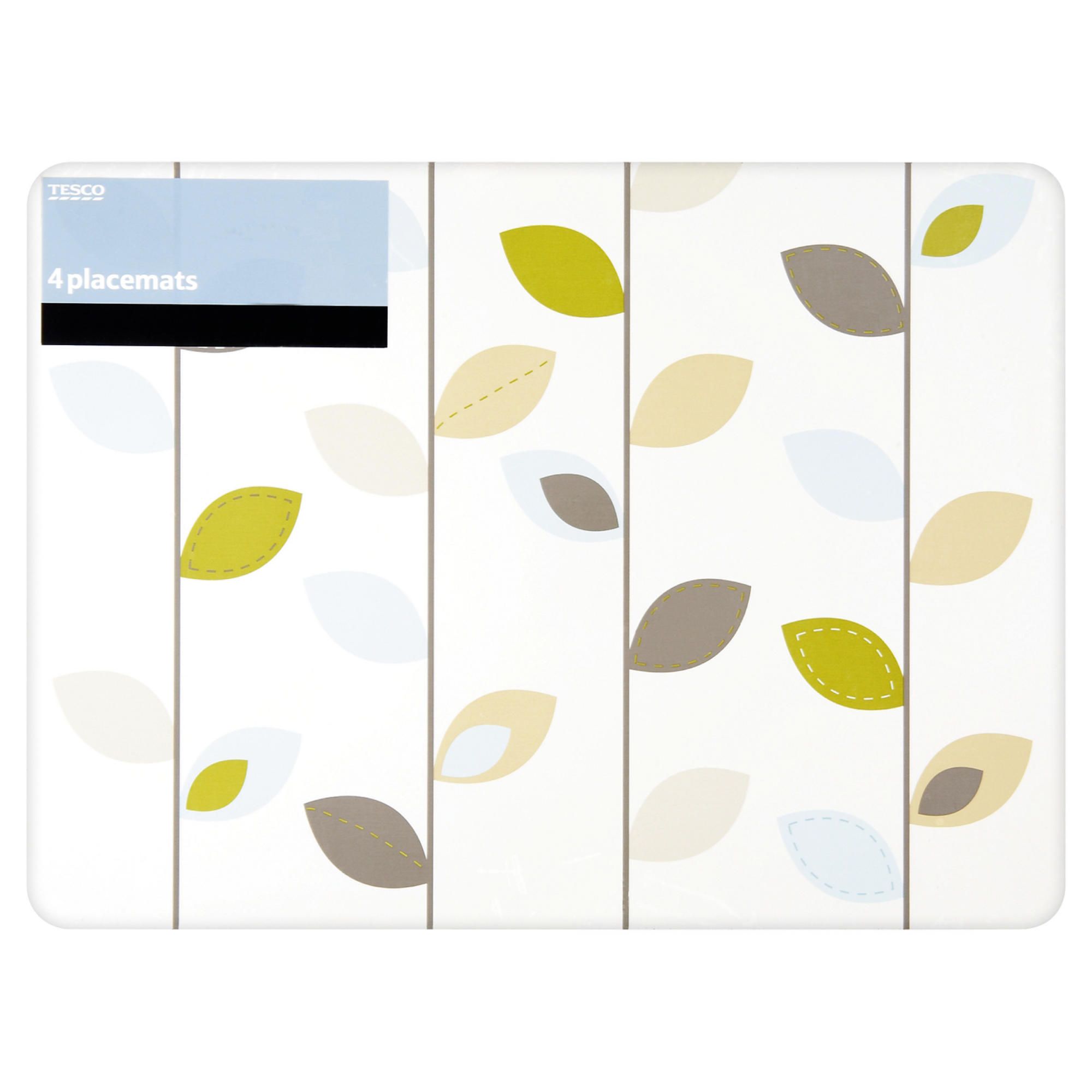 Tesco Leaf 4Pk Placemats