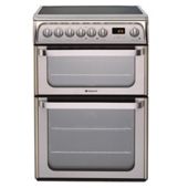 Hotpoint Hue61X Stainless Steel Ceramic Dbl Oven Electric Cooker