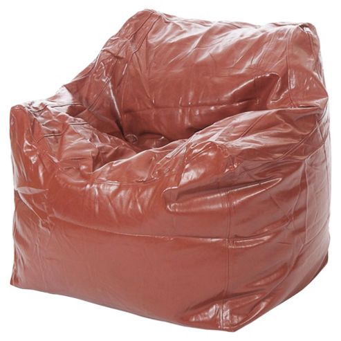 Image of Kaikoo Faux Leather Cozi Bean Bag Chair, Tan
