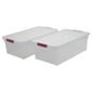 Whitefurze 15L allstore clip lid, 2 pack
