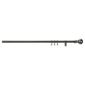 Extendable 16/19mm Metal Pole Ball Finial 1.8-3.3M Black Nickel