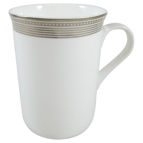 Image of Tesco Fine Bone China Silver Rim Mug, Single