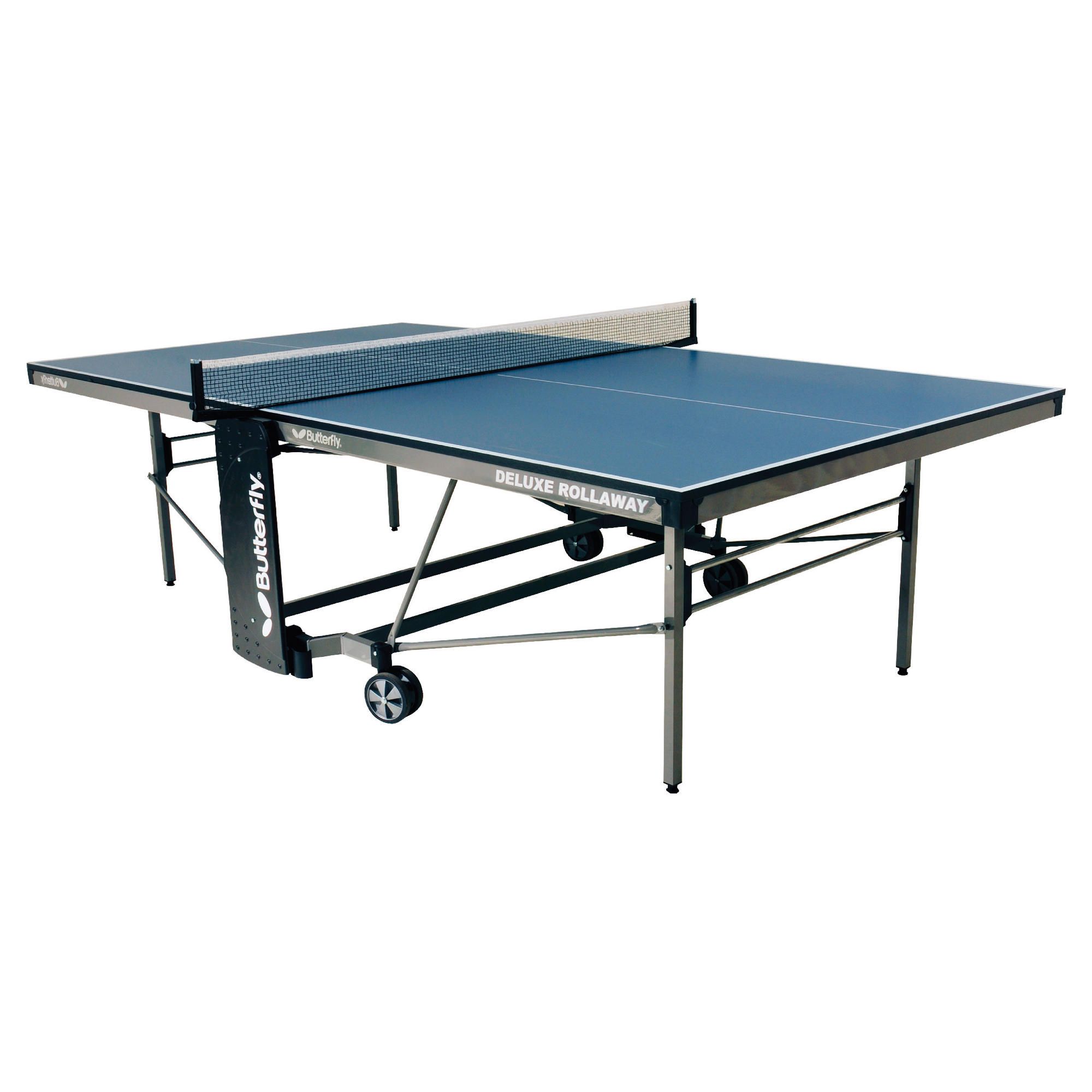 Butterfly Deluxe Rollaway Table Tennis Table - Blue at Tesco Direct