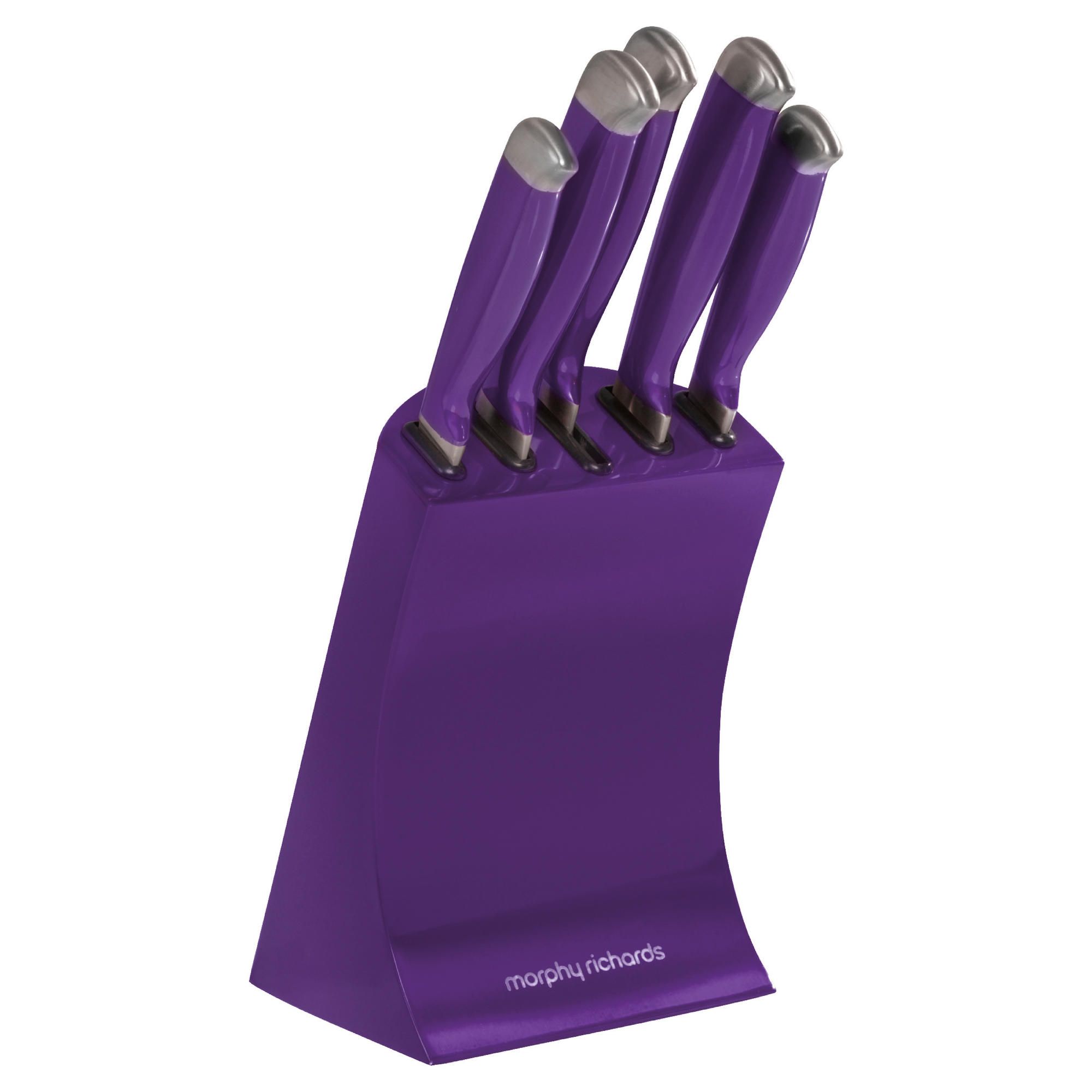 Morphy Richards Knife Block 5pcs Purple