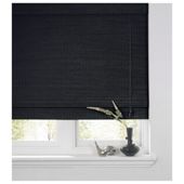 Bamboo Roman Blind 90x160cm Black