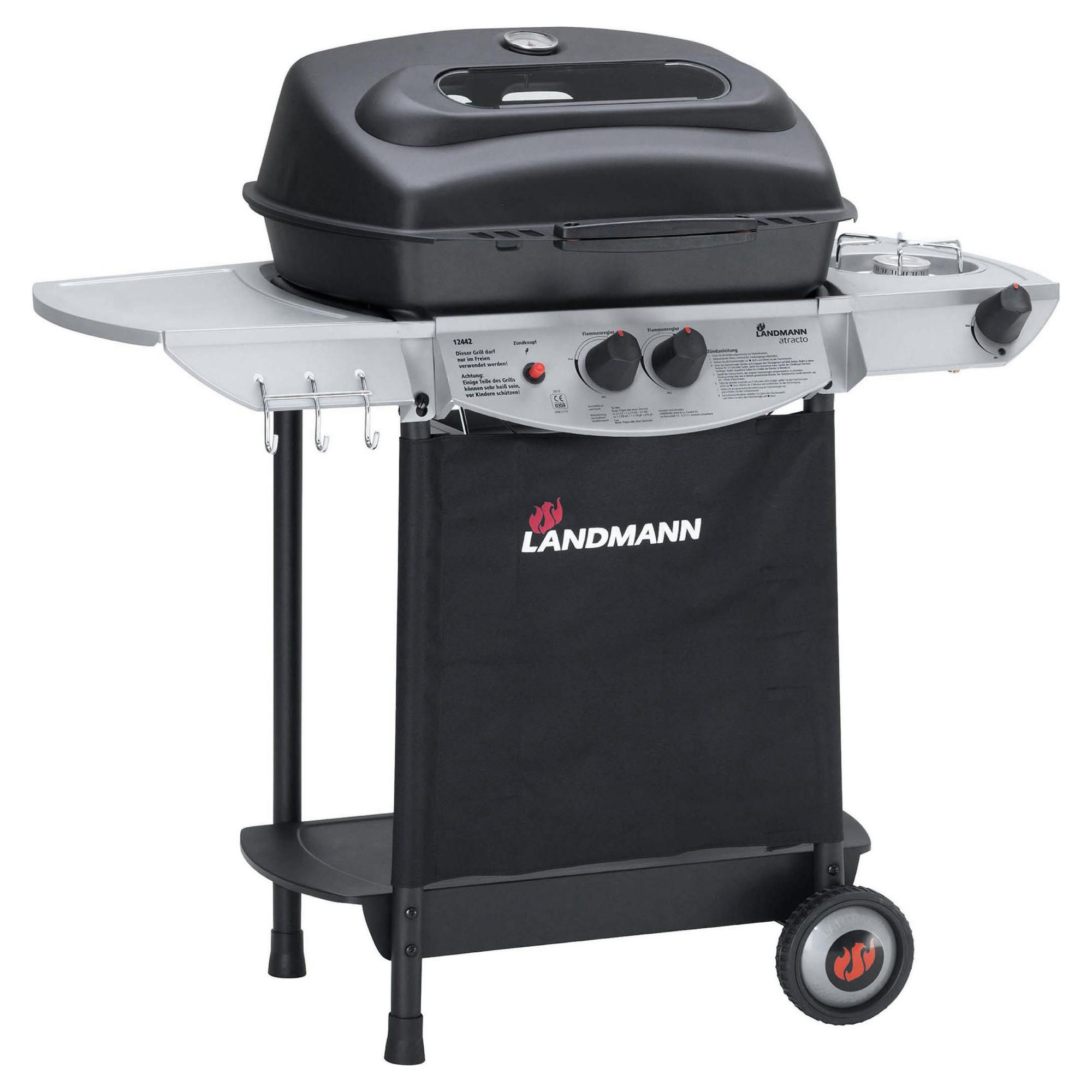 Landmann Atracto 2 Burner Gas BBQ with Side Burner Gables and Gardens