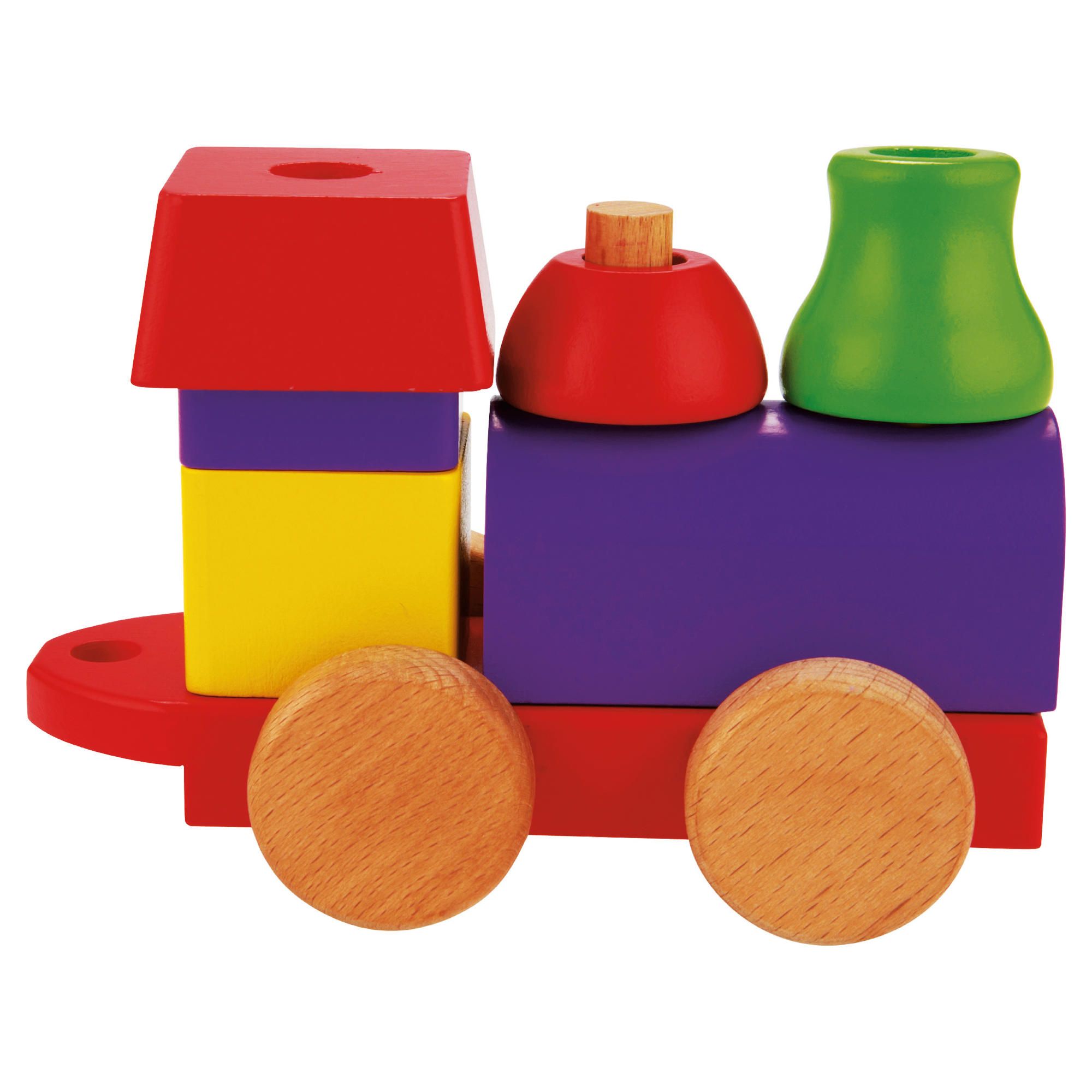 Carousel  Block Train wooden toy 