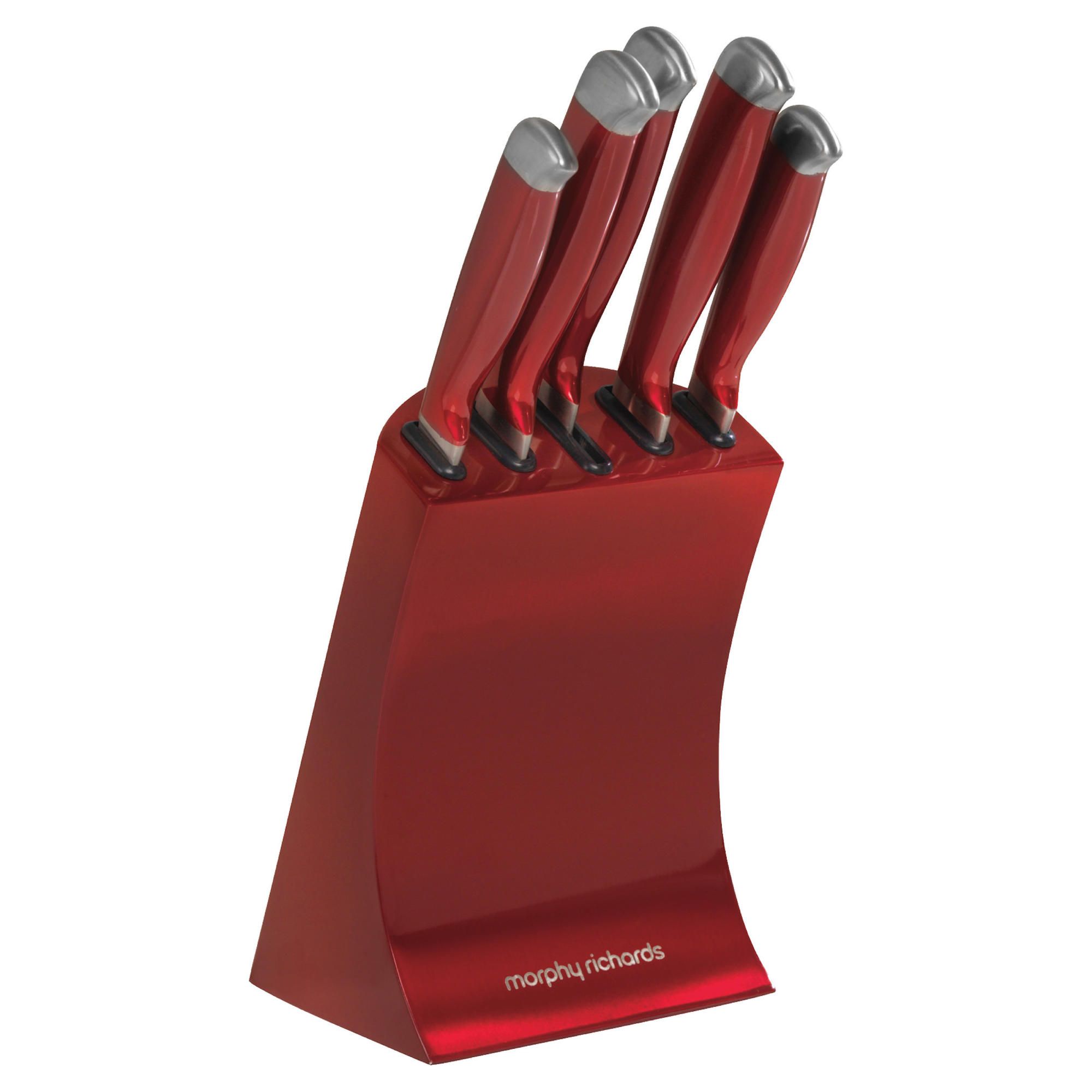 Morphy Richards Knife Block 5pcs Red