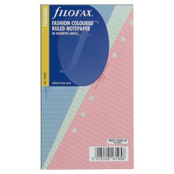 Filofax Personal Fashion Colours Ruled Refill