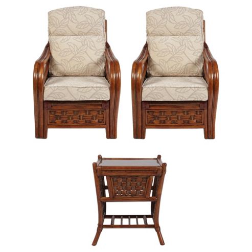 Image of Santiago Chairs X 2 & Lamp Table Conservatory Set