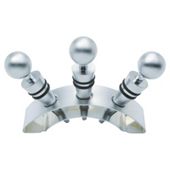 Cellardine wine stopper set of three to include stand - stainless steel