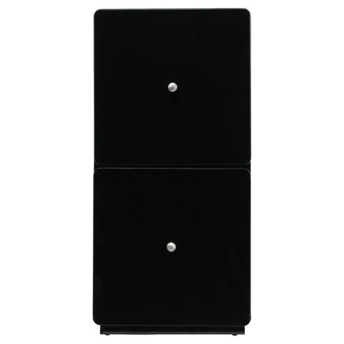 Image of Stockholm Black Gloss 2-drawer Unit