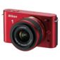 Nikon 1 J1 Compact System Camera - Red (10-30mm Lens Kit) 3 inch LCD Screen