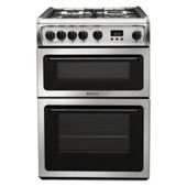 Hotpoint Hag60X Stainless Steel Dbl Oven Gas Cooker