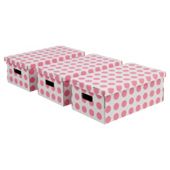Pois boxes set, 3 piece pink