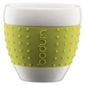 Bodum Pavina Set of 2 0.08L Porcelain Mugs, Lime.