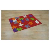 Tesco Kids Jigsaw Puzzle Rug Red 115X160cm