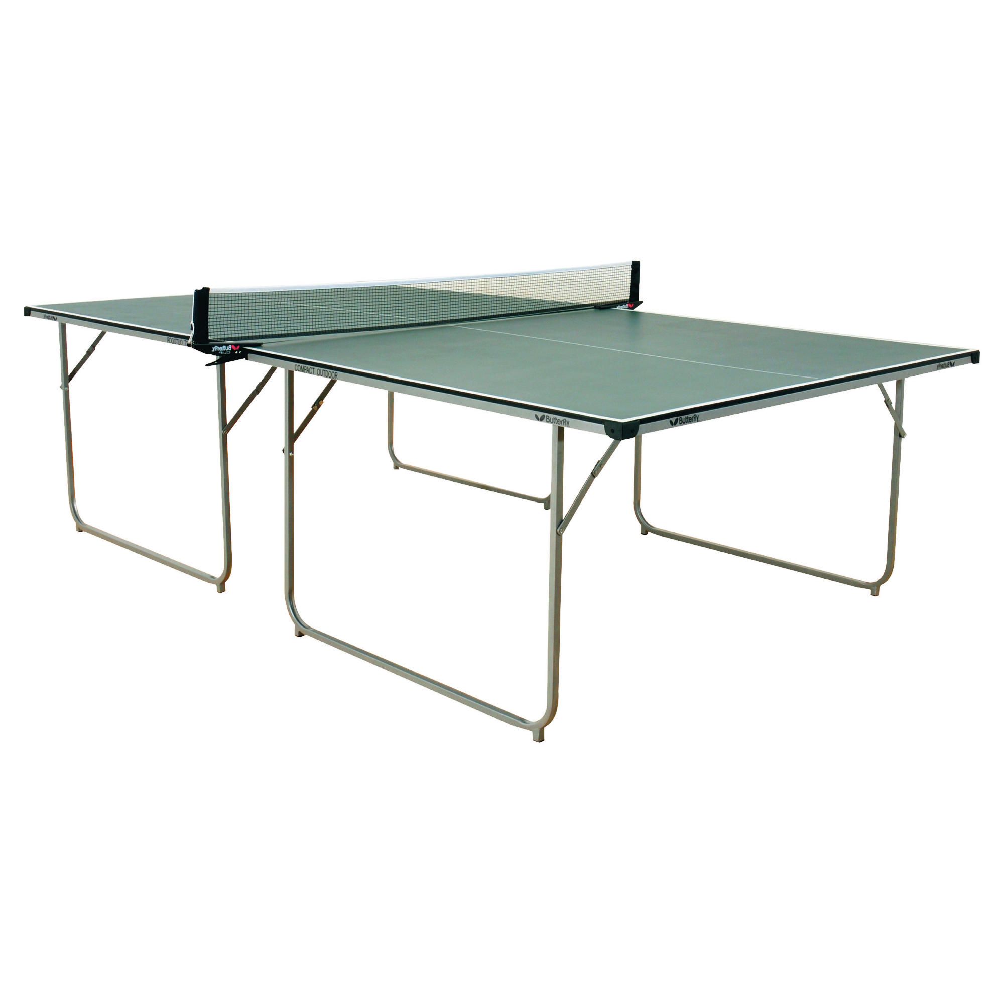 Butterfly Compact Outdoor Table Tennis Table - Green at Tesco Direct