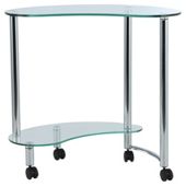 Mercury Corner Computer Trolley, Clear