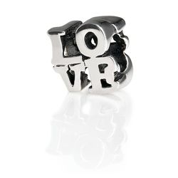 Sterling Silver Love Text Bead