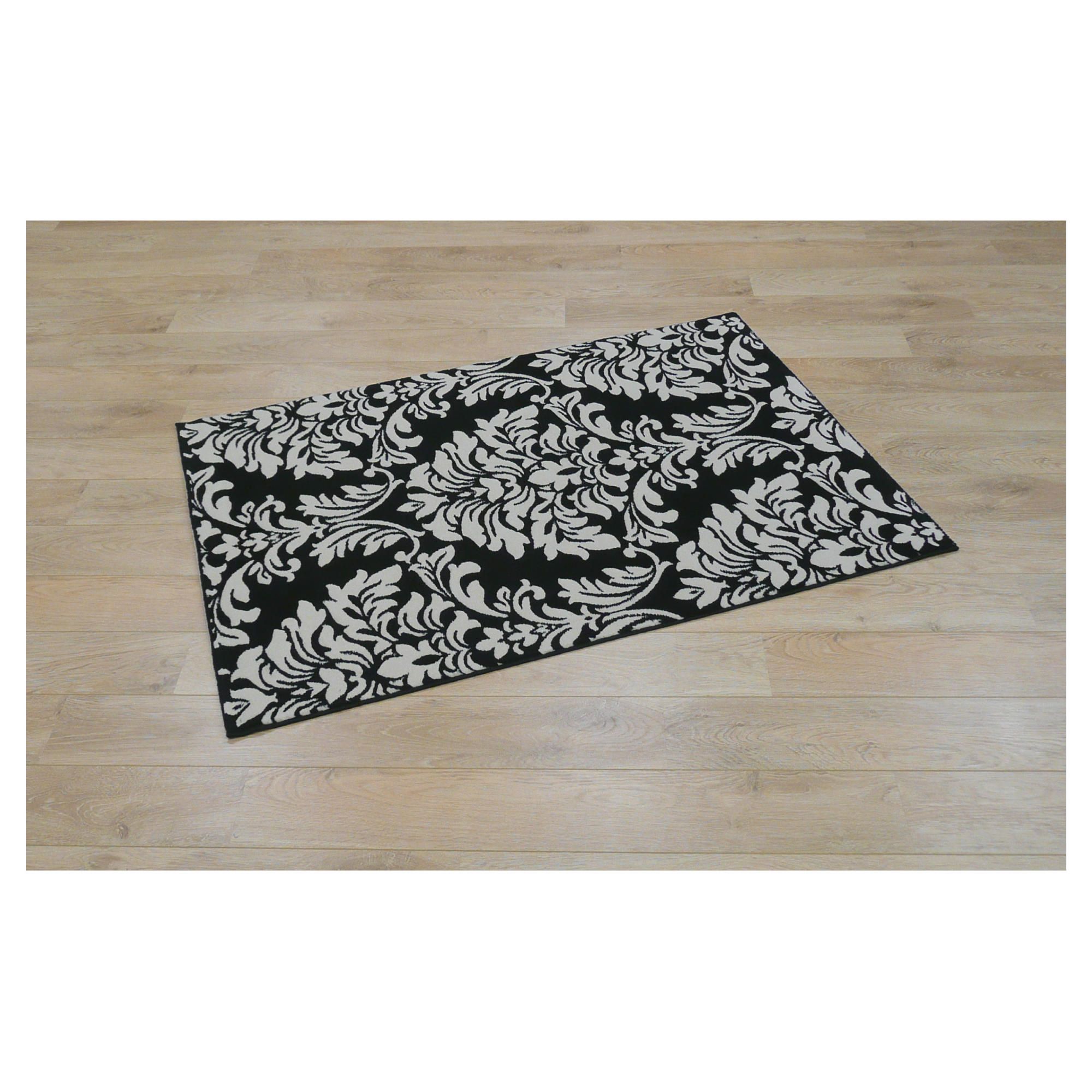 TESCO DAMASK RUG BLACK 120X170CM
