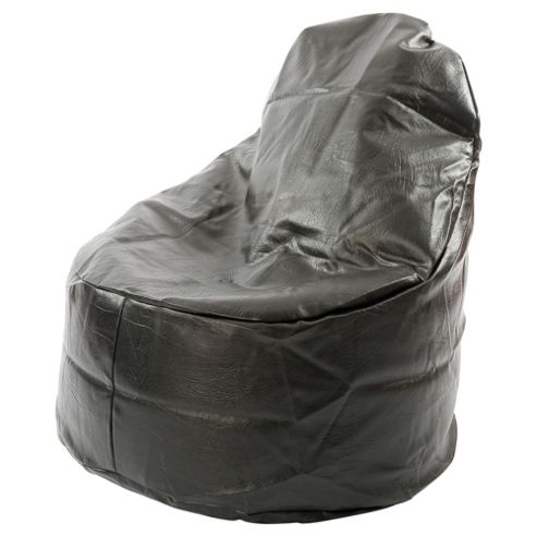 Image of Kaikoo Ezee Faux Leather Bean Bag Chair, Black