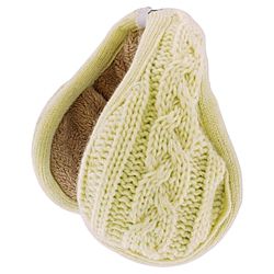 KitSound Knitted Headphone Earmuffs With Microphone Cream