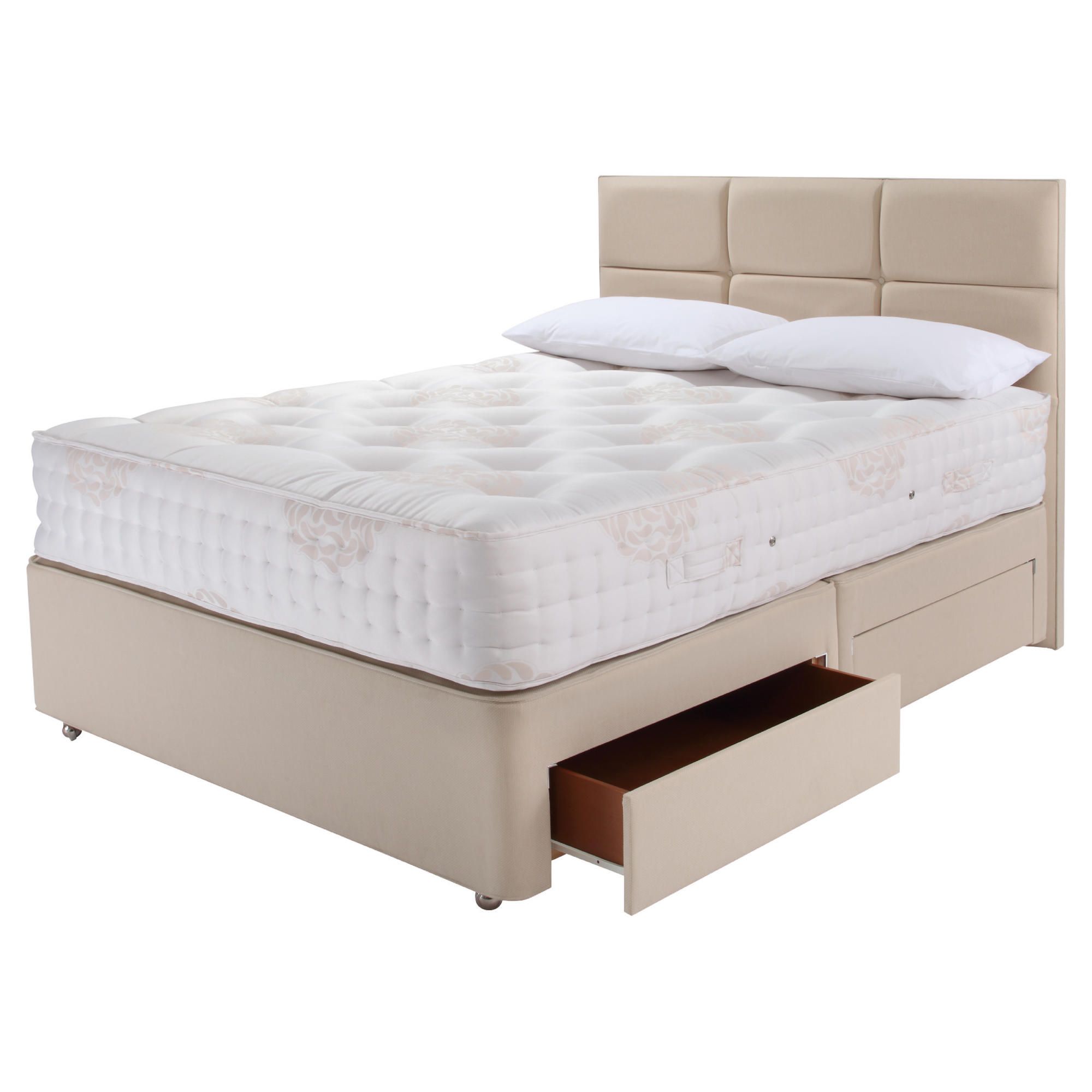Relyon Luxury 1500 4 Drawer Divan Bed Superking at Tesco Direct