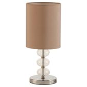 Tesco Lighting Catherine glass 3 ball stack table lamp taupe