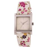 White Floral Strap Watch Ladies