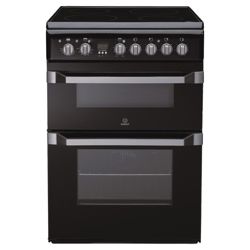 Indesit ID60C2K Black  Ceramic DBL Oven Electric Cooker