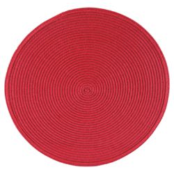 Tesco Round Woven Placemat, Burgundy