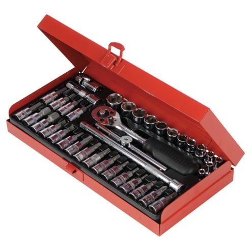 Image of Silverline Socket Wrench Set 1/4" Drive Metric 38pce