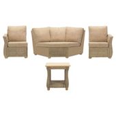 Corsica 4 Piece Suite Conservatory Set (Left, Right, Corner & Lamp table)