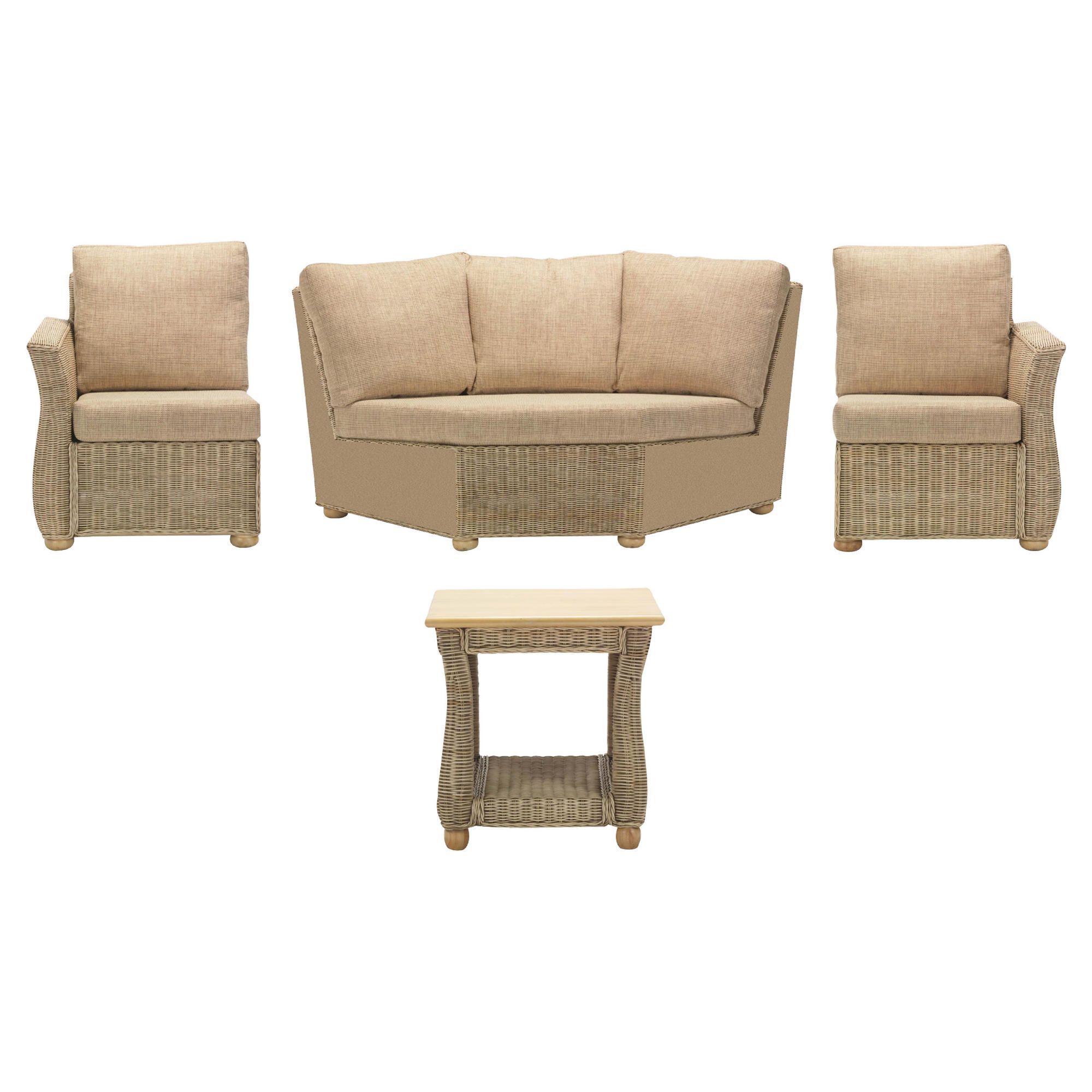Corsica 4 Piece Suite Conservatory Set (Left, Right, Corner & Lamp table) at Tesco Direct