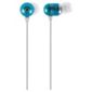Bliss Earphones With Microphone Blue Metallic
