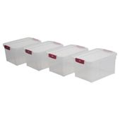 Whitefurze 2L allstore clip lid, 4 pack