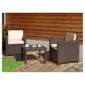 Allibert Victoria rattan effect 3 piece coffee set