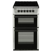 Beko DC5422AS 50cm Double Cavity Ceramic Electric Cooker Silver
