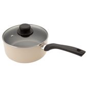 Tesco 20cm Non-stick Aluminium Saucepan, Cream