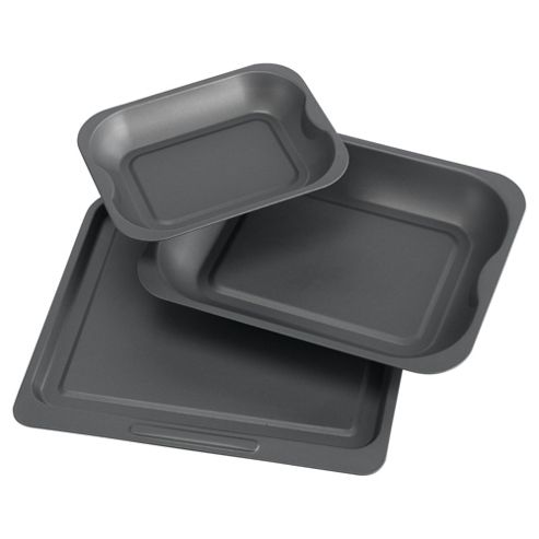 Image of Tesco Non-stick Roasting Pan Set, 3 Piece