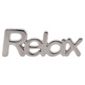 F+F Home Silver Ceramic Letters Relax