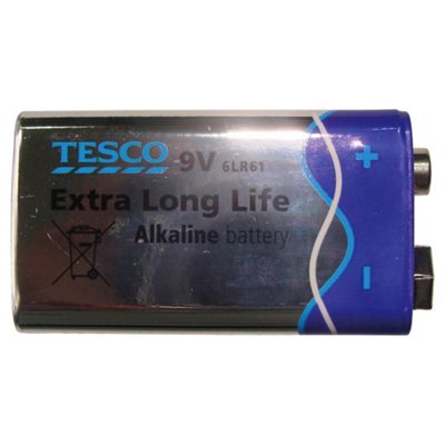 Tesco Long Life Alkaline Batteries 9Vx2