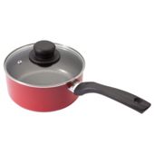 Tesco Aluminium Non Stick Saucepan 18cm Red