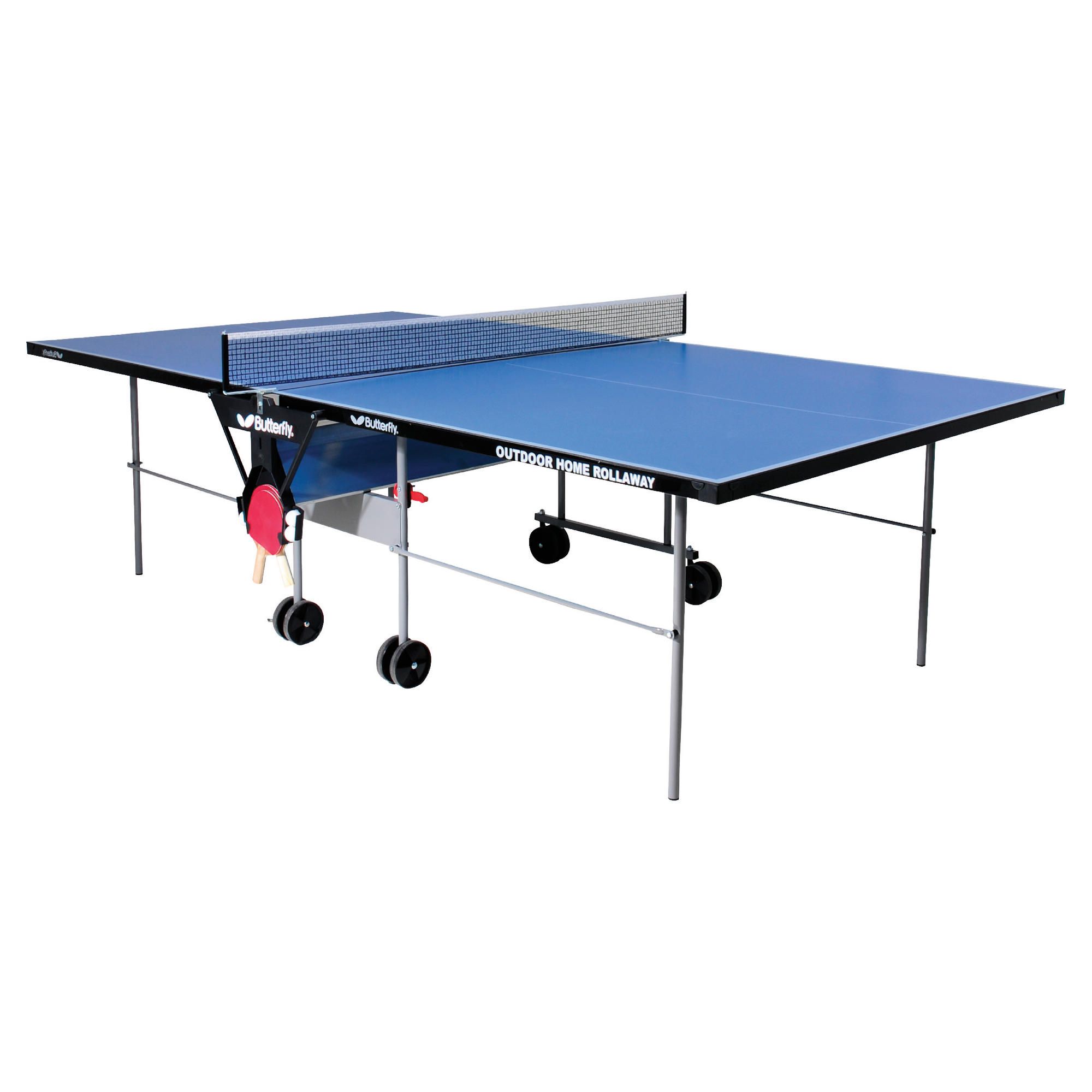 Butterfly Home Rollaway Table Tennis Table - Blue at Tesco Direct