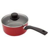 Tesco Aluminium Non Stick Saucepan 20cm Red