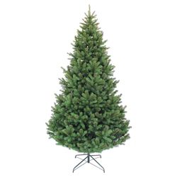 Festive 8ft Pre-lit Colorado Spruce Christmas Tree with warm white LED lights
