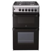 Indesit IT50G1X stainless steel gas twin cooker